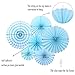 VEYLIN 35 PCS Blue Boys Birthday Party Decoration Set for Baby Shower ,Includes Paper Fans,Balloons,Happy Birthday Banner,Paper Tassels,Tissue Paper Pompoms and Star Garland