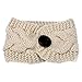 Tonsee Women's Korean Style Headwear Head Wraps Crochet Twist Flower Elastic Headbands (Beige)