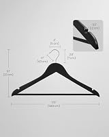 SONGMICS Wooden Hangers 20 Pack Solid Wood Non-Slip 360° Hook Notches CRW02B-20 view 7