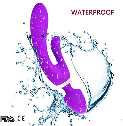Mini Wireless Wand Massager Handheld Waterproof + Powerful Motor and High Quality Silicone Great for Therapeutic Massage and Relaxation 20 Vibration Patterns and 8 Speed (Purple)