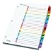 Cardinal OneStep Binder Dividers, A–Z Tab Dividers for 3 Ring Binders, Customizable Table of Contents, Reversible Multicolor Tabs, Lettered, 1 Set (60218)