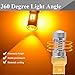 YITAMOTOR 7443 7440 LED Bulb Amber for Turn Signal Light, 7444NA 7440a w21w LED Running Light Bulb for Car Truck Motorcycle Yellow, 21 SMD 3528 Chips, 12V-24V, Low Power, 2-Pack