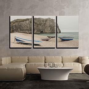 Etretat France Cliffs at Cote D x3 Panels