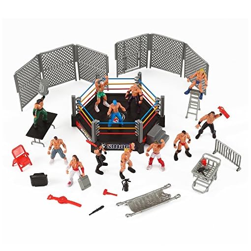 Liberty Imports Mini Wrestling Ring Playset with Figures & Accessories