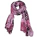 eFuture(TM) Rose Red Fashion Begonia Flower Ink Style Soft & Warm Long Chiffon Shawls Scarves Wrap For Women +eFuture's nice Keyring