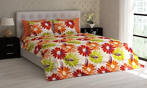 Livingston Home LH-33646 Sapphire 1800 Collection Printed Sheet Red, Queen