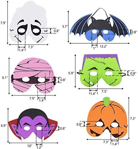 Foam Halloween Masks - 12pk