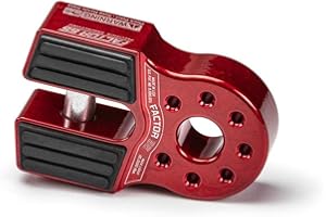 FACTOR 55 Factor55 00050-01 Flatlink Original Folding Winch Shackle Bracket Max Load Rating 16,000 lb Ultimate Failure Greater Than 40,000 lb Ideal for 4x4 Off Road Adventures – Red