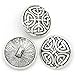 HOUSWEETY 30PCs Sewing Buttons Silver Tone Round 17mm