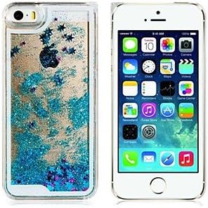 Novelty Creative Twinkling Star and Drift Sand PC Material Hard Case for iPhone 5/5S (Assorted Colors) ( Color : Silver )