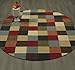 Ottomanson Ottohome Collection Contemporary Checkered Design Non-Skid Rubber Backing Modern Area Rug, 5' X 6'6