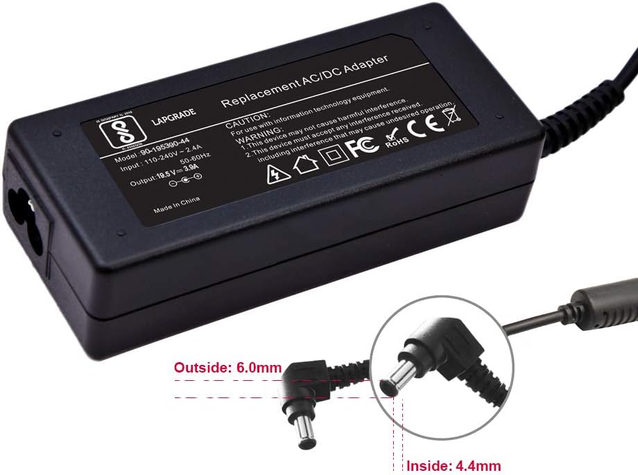 LAPGRADE 19.5V 3.9A Adapter Charger for Sony Vaio VGN-A, VGN-AX, VGN-BX, VGN-B Series Laptops & Notebooks (Without Power Cable)