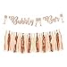 Glitter Rose Gold Bubbly Bar Mimosa Bar Banner Sign Tassel Garland for Bachelorette Bridal Shower Engagement Party Decor Wedding Bar Banner Wedding Party Supplies