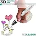 TECLEADER | 3D Printing Pen for Kids & Adults | Perfect Educational Toy for 3D Modeling, Printing and Doodling | Free Stencil EBook, 3 ABS Filaments & User Manual | Best Birthday Gift | Slim Design