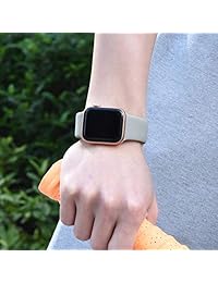EXCHAR Correa deportiva compatible con Apple Watch Band 1.575 in 1.496 in 1.732 in 1.654 in, correa de silicona suave, correa de repuesto para iWatch Band Series 4, Series 3, 2, 1, diseño colorido duradero para mujeres, hombres