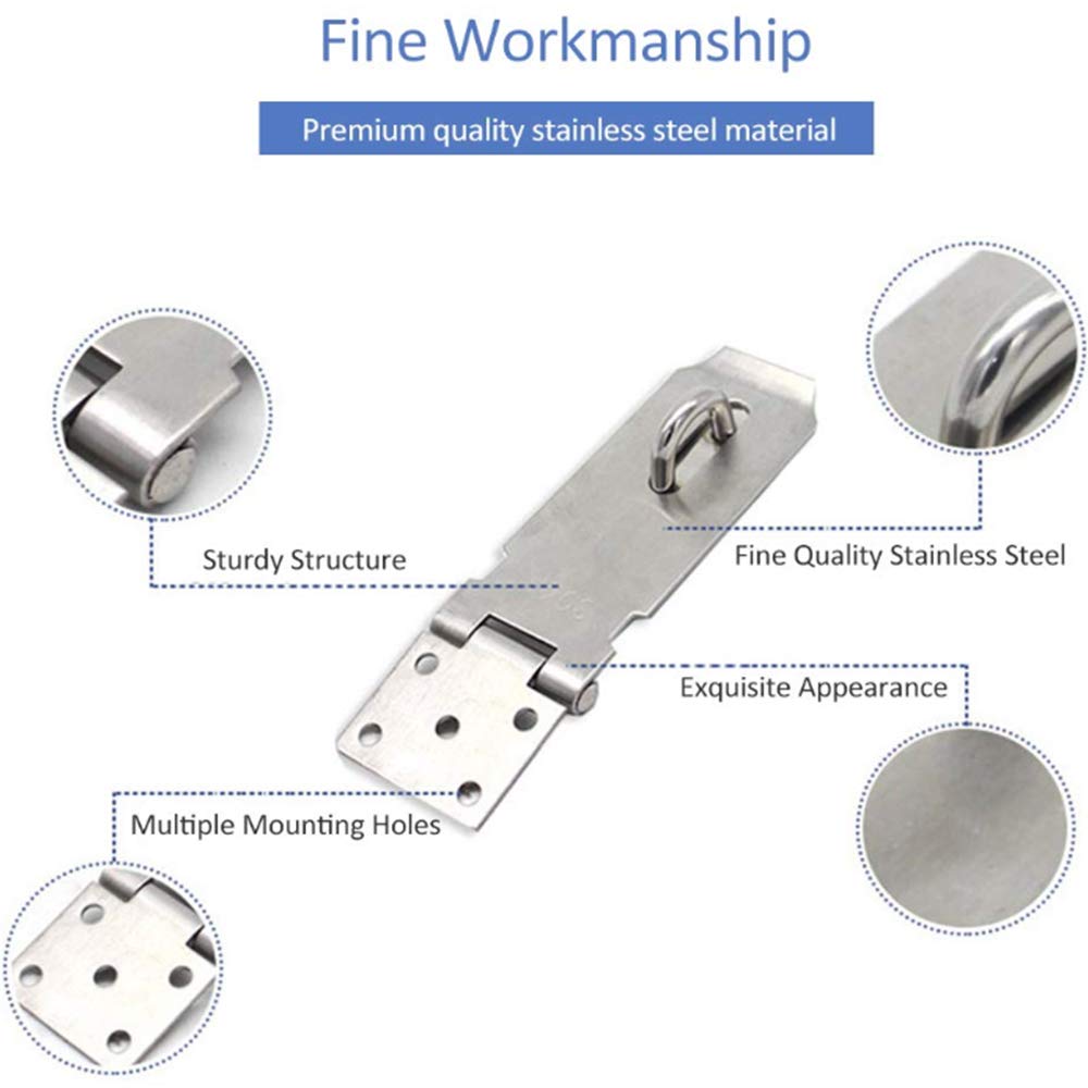 Nuluxi Edelstahl Tür Überfalle Vorhängeschloss Schloss Sicherheits