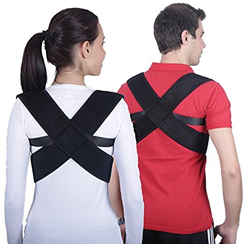 T-Box Posture Corrector for Women & Men - Medical Upper Back, Clavicle, Shoulder Support Brace - Figure 8 Design Improves Bad Posture, Hunchback, Thoracic Kyphosis, Forward Head, Back Pain Relief - R
