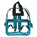 DALIX Clear Backpack Bags Smooth Plastic Transparent See Through in Teal