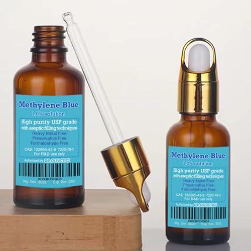 Confezione Da 6 Soluzioni AbLabs Premium Blu Di Metilene 1% 30ml - Made In UK