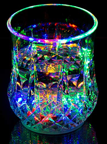 Liquid Activated Multicolor LED Glasses ~ Fun Light Up Drinking Tumblers - 6 oz.