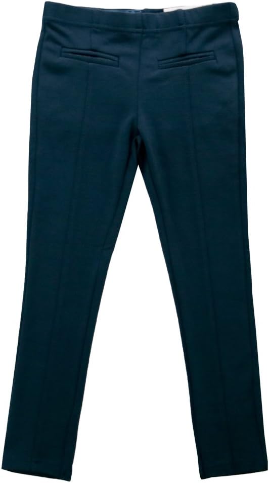 Topprom Girls School Uniform Skinny Stretch Pants Slim Pull On Jagging Legging(4Y, Dark Green)