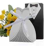 cnomg 100pcs Party Wedding Favor Dress &amp; Tuxedo Bride and Candy Box (Kitchen)