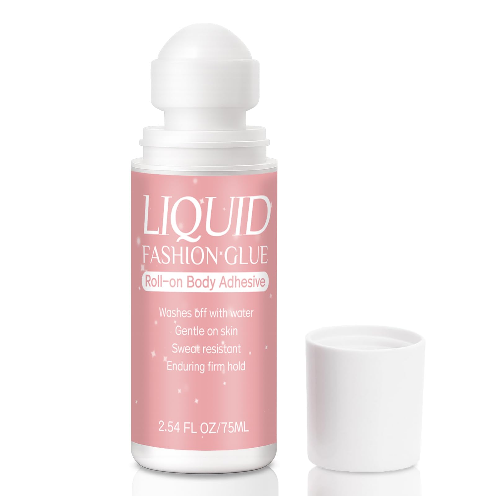 Body Adhesive Roll-On 2.54 Oz: Sweat Resistant & Long Lasting Glue for Clothes, Costumes, Wigs & Bras