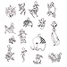 Keyzone 100 Pieces Silver Mixed Animals Styles Charms Pendants DIY for Necklace Bracelet Jewelry Making