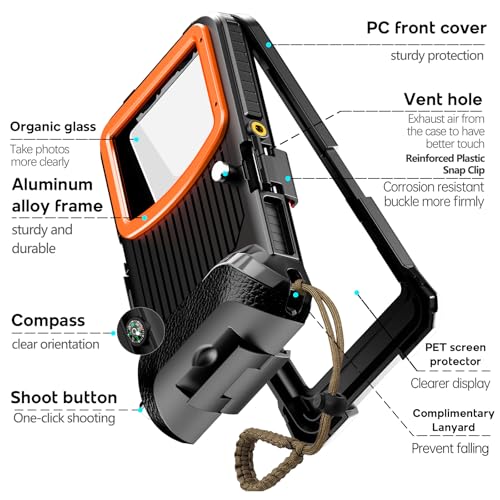 WindRen Funda Impermeable Móvil Compatible con iPhone 17/17 Air/17 Pro/17 Pro Max/16/16 Plus/16 Pro/16 Pro Max/15/14, Tamaños Universales [5,4-6,9 Pulgadas], IP68, para Buceo, 15 m/50 pies