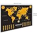 Travel Scratchable World Map Size 50 x 72cm Added Bonus Traveller's Adventure maps Easy to Scratch Best Personalised Gift
