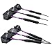 Amnzone Professional Tournament 22 Grams Steel Tip Darts with Hard Case, Aluminum Shafts and Black Coated Metal Barrels and PET Flights, 4 colors available