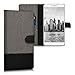 kwmobile Wallet case canvas cover for Xiaomi Mi Max - Flip case with card slot and stand in grey black