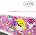 4 Pack Baby Shark Tablecover, Pink Baby Shark Table Cloth for Best Girl Birthday Party, Baby Shark Party Decorations for Girls Party and Baby Shower