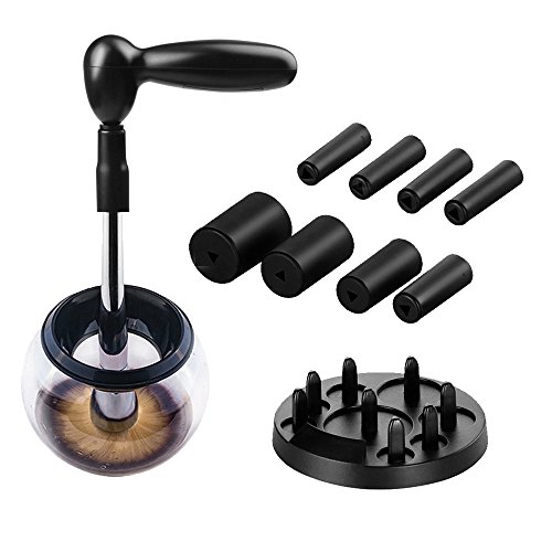 Electric Cosmetic Makeup Brush Cleaner, ELOKI 360 Rotation Cleaner and Dryer Makeup Brush for Deep Thorough Cleaning - Brushes Kit Washing Tools Spinner Cleans(Black)