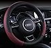 Follicomfy Automotive Leather Steering Wheel Cover Anti Slip Wrap 15