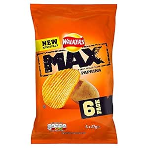 Amazon.com: Walkers Max Paprika Crisps 6x27g