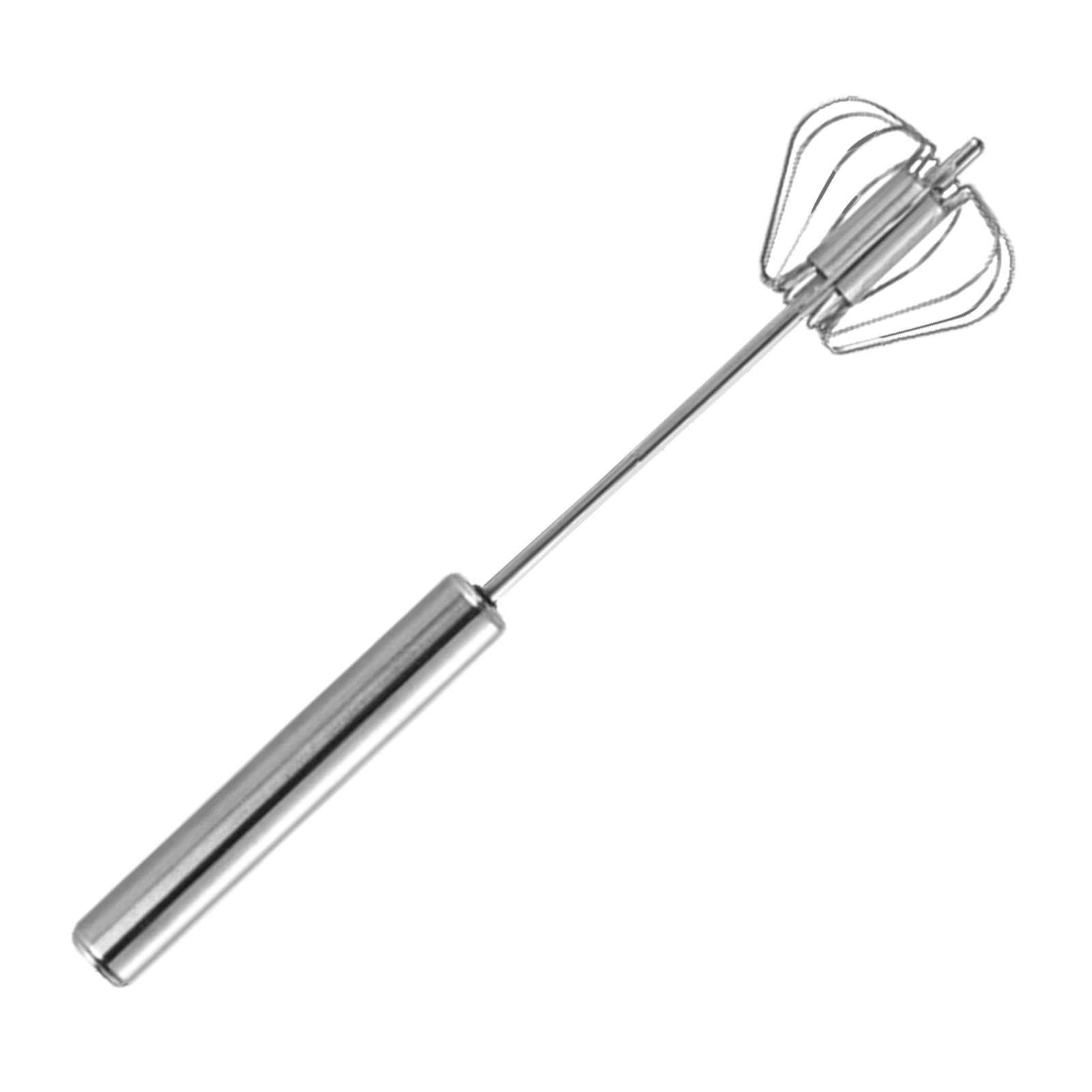 Fouet Semi-Automatique En Acier Inoxydable - Fouet Rotatif à Pousser, Pour Battre Œufs, Pâtes, Sauces - Sans Électricité - 7