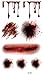 Supperb® Temporary Tattoos - Bleeding Wound, Scar Halloween Halloween Tattoos (Set of 2)
