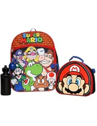 Boys 4PC Super Mario Licensed Backpack and Lunch Set