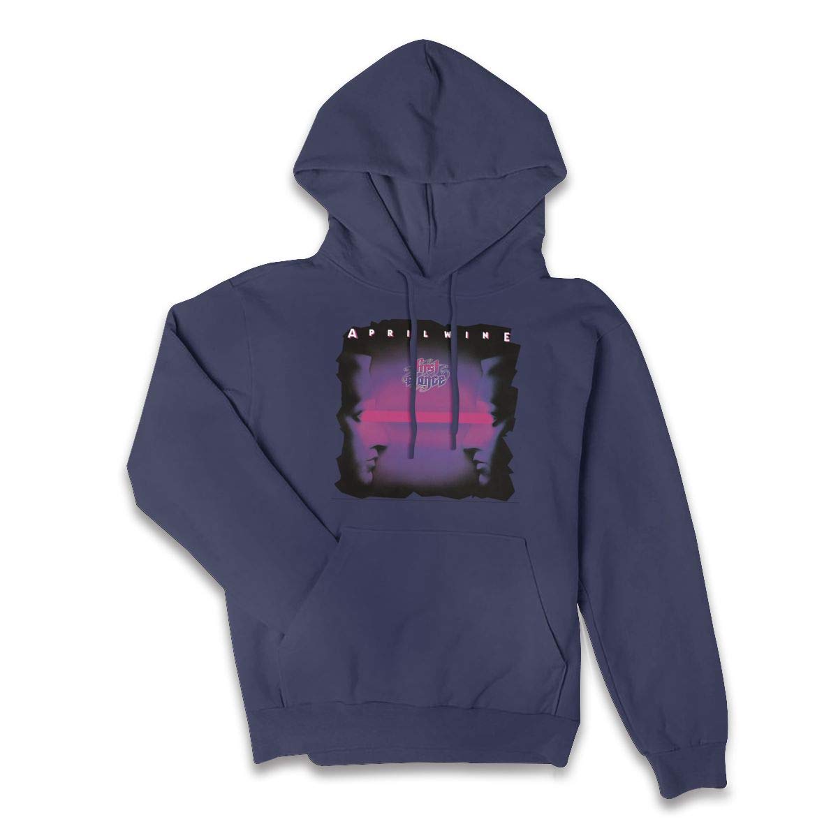 Erman S Color Name Casual April Wine Band Pullover Hooded Shirts With Pocket 