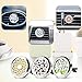 3 PCS Car Aromatherapy Essential Oil Diffuser Vent Clip Stainless Steel Magnetic Closure Locket with 40 Refill Pads