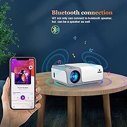 WiMiUS Newest W1 5G WiFi Bluetooth Projector, 370