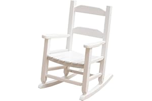 BplusZ Kid's Patio Rocking Chair, Small Indoor/Outdoor Rocker for Children Ages 3-6, Perfect for Porch, Balcony and Lawn, White