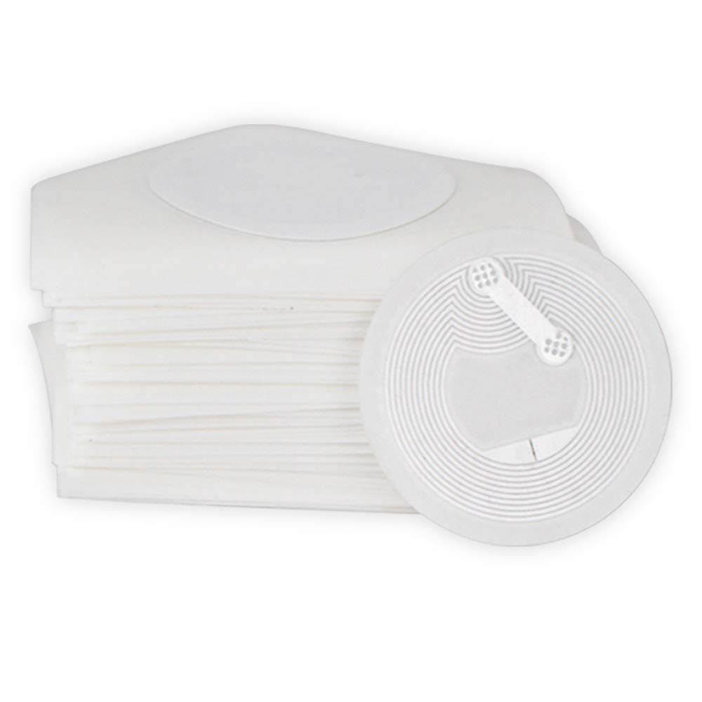 LIBO RFID NFC Sticker MF Classic 1k Tags Compliant IC with 1k User Memory 13.56MHz ISO 14443A Labels Dia.25mm (Pack of 100)