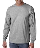 Gildan Ultra Cotton 6 oz. Long-Sleeve T-Shirt, Large, SPORT GREY