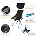 LBLA Lightweight Portable Camping Chair Outdoor Folding Backpacking High Back Camp Lounge Chairs with Headrest & Pocket for Sports Picnic Beach Hiking Fishingthumb 2