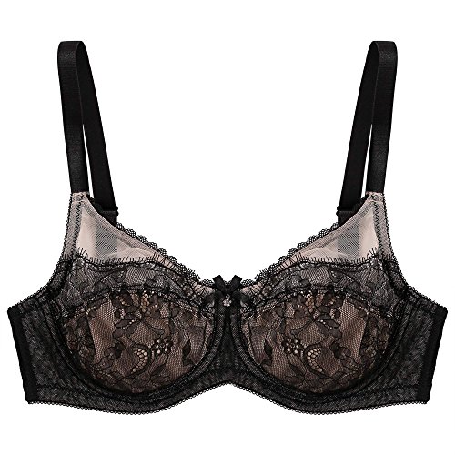 Ekouaer Women's Full Figure Unpadded Unlined Minimizer Underwire Bra
