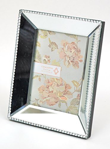 Concepts 5x7 Picture Frame Wide With Beveled Mirror Inlay Frame Design Will Make your Photo Look Amazing