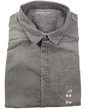 Calvin Klein Jeans Men's Long Sleeve Button Down Shirt