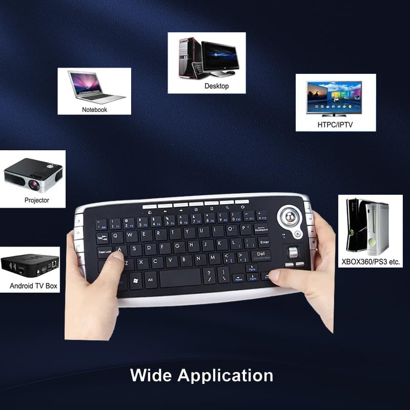 Mua Mini Ergonomic Keyboard Trackball Air Mouse 1200dpi Function TV 2 ...